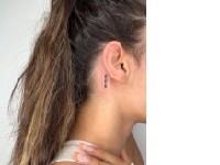 Angel Number Tattoo Ideas Behind Ear